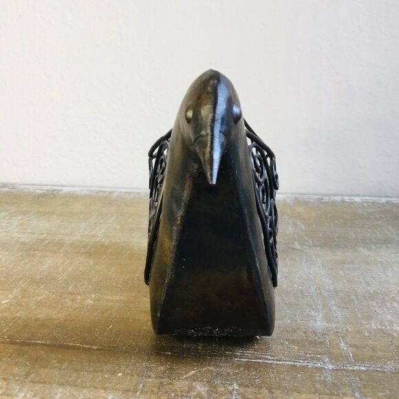 Metal bird and scroll candle holder tea light classic decor - Picture 3 of 8